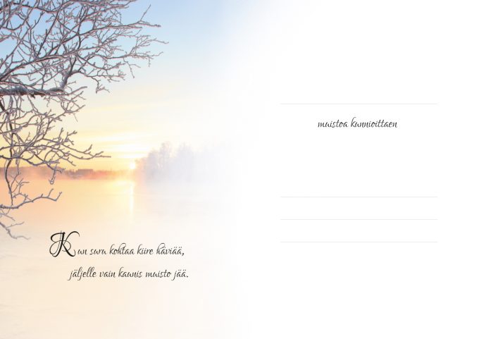 hautajaisiin adressi teksti