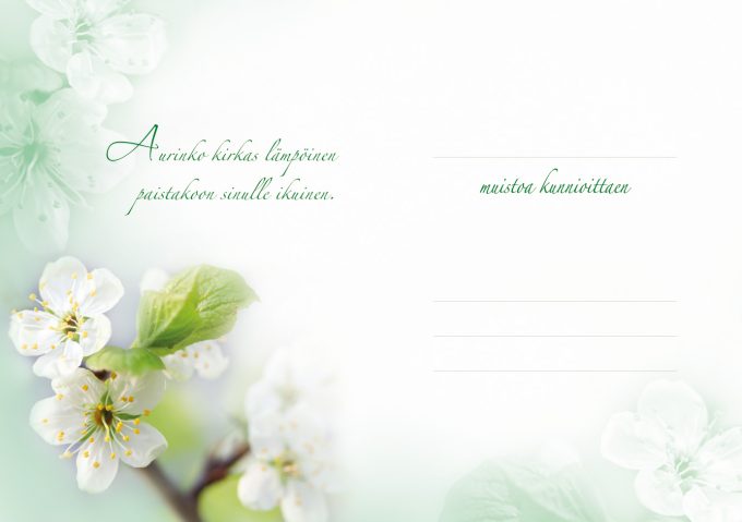 Teksti adressiin - Omenankukat D3006 teksti adressiin